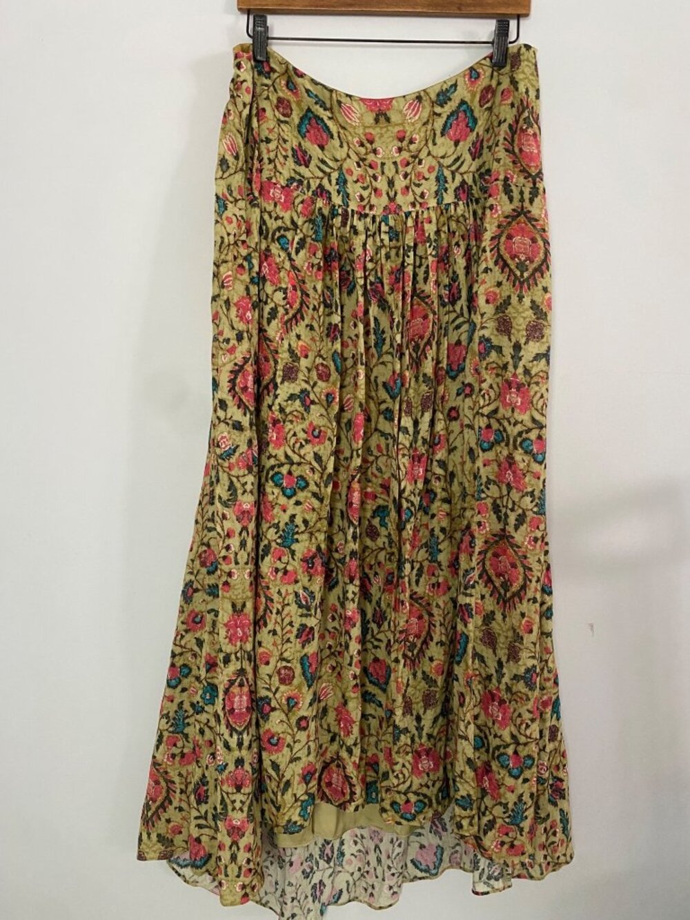 Peruvian Connection Womens asymmetricalFloral Maxi Skirt Size US 14 Rayon/Modal